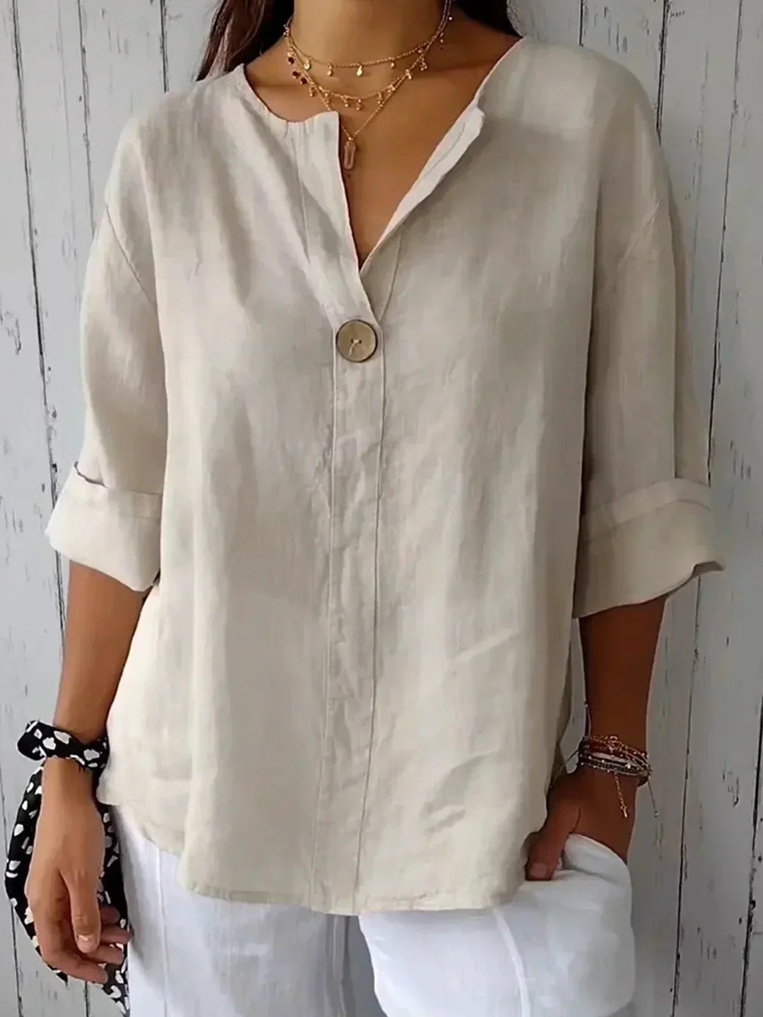 Jessa | Casual V-Neck Blouse