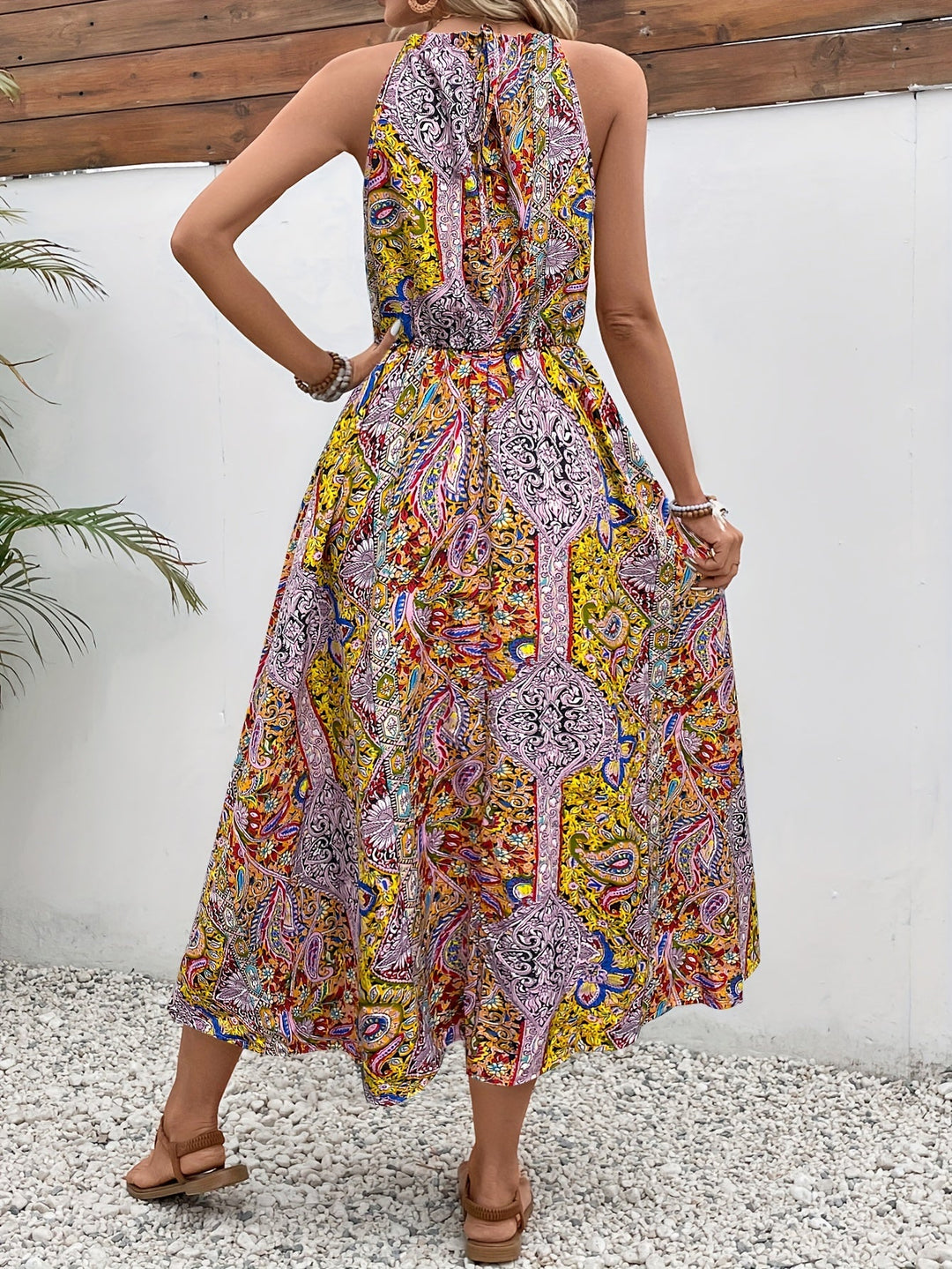 Billabri | elegant paisley print dress