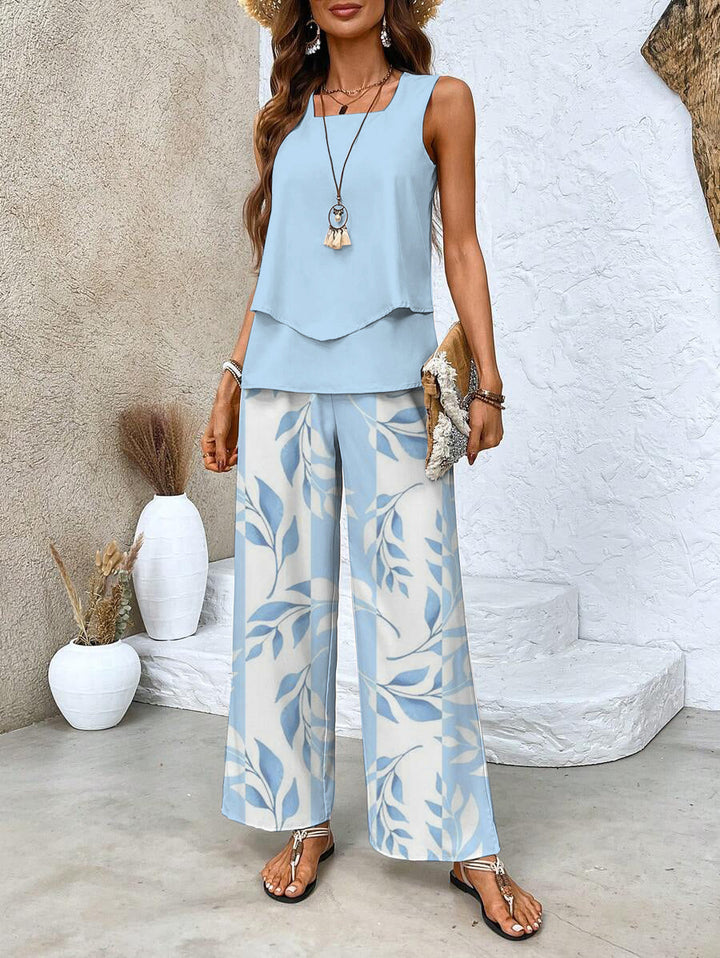 Lisa | Stylish Floral Top and Trouser Set
