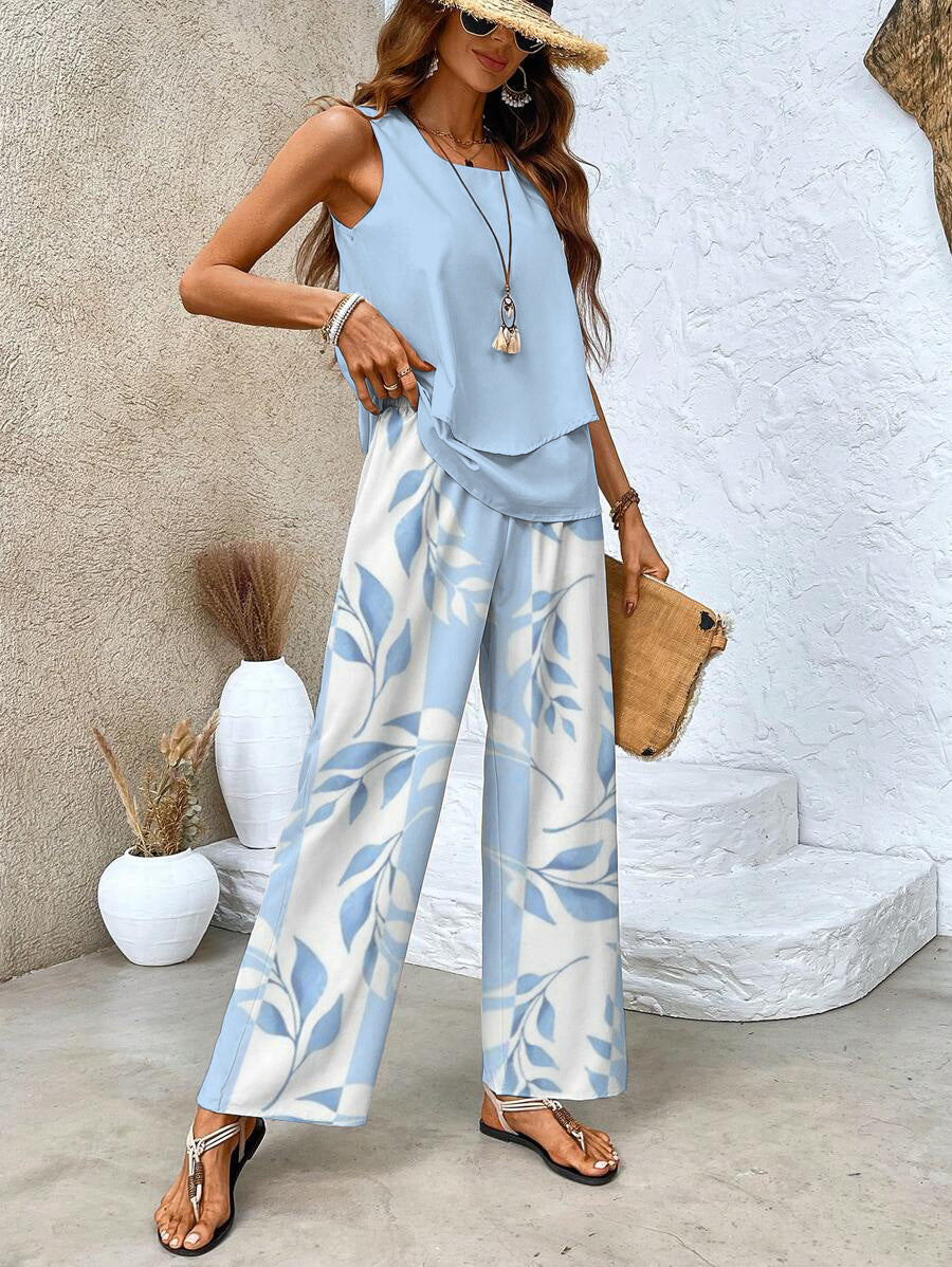 Lisa | Stylish Floral Top and Trouser Set