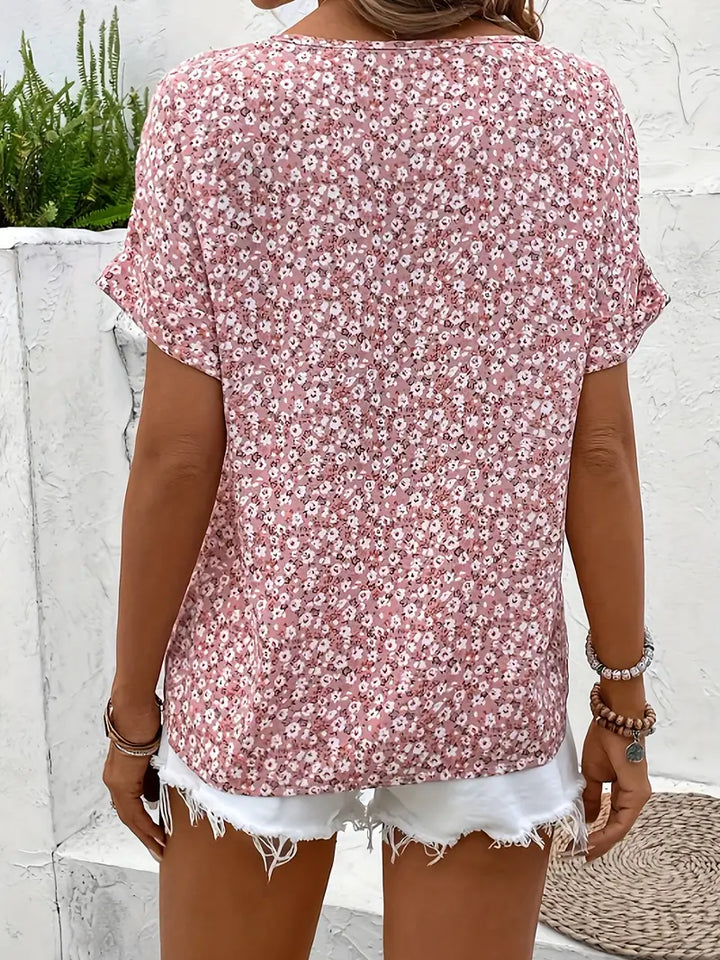 Charis | Floral Button-Up Blouse