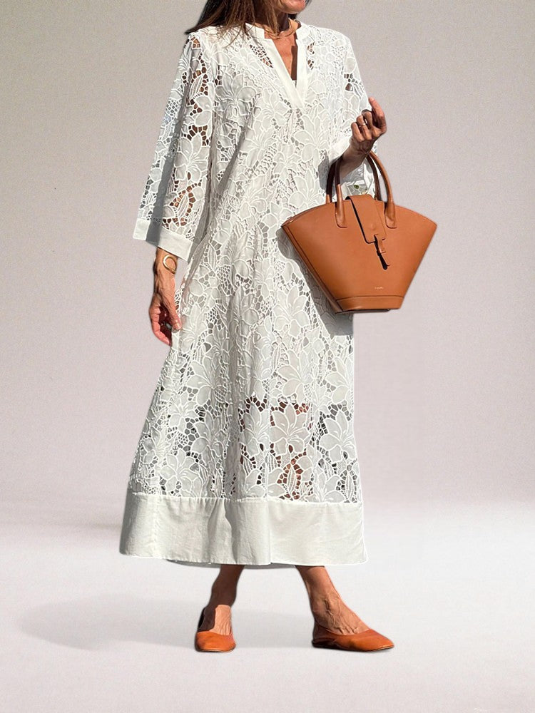 Silvana | Luxury Long Lace Dress