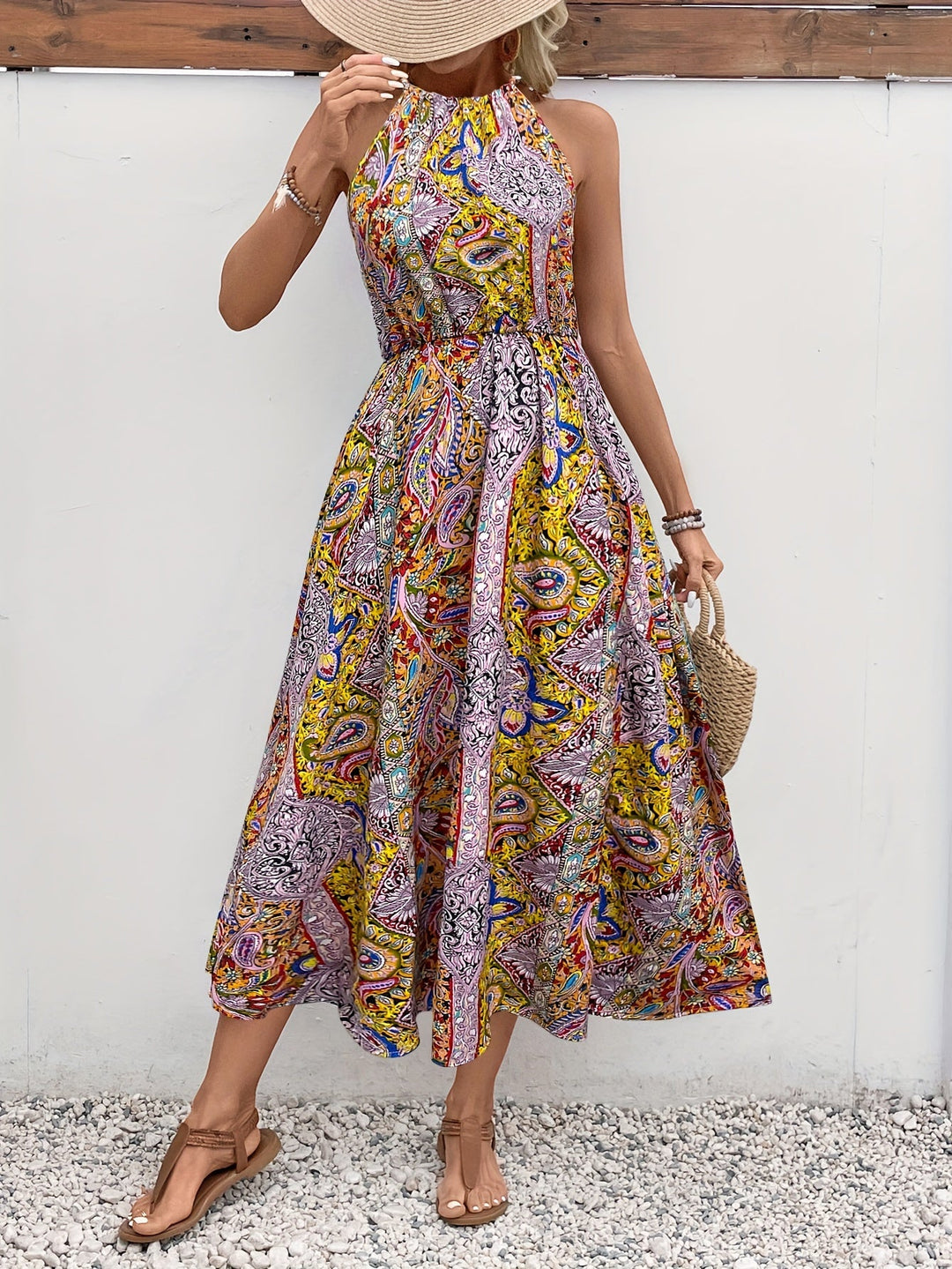 Billabri | elegant paisley print dress