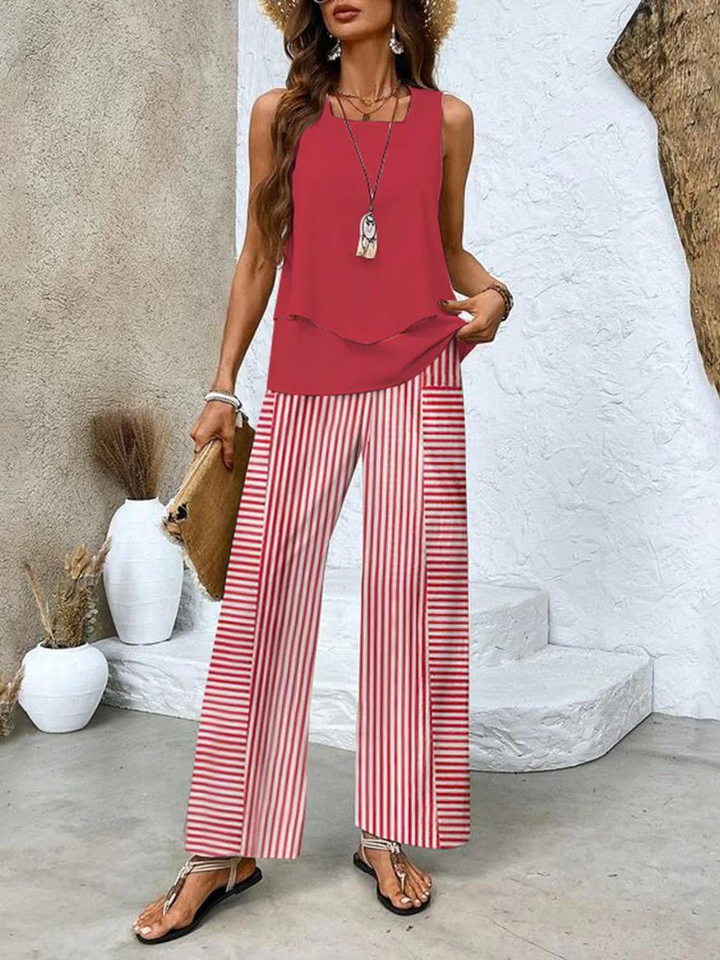 Lisa | Stylish Floral Top and Trouser Set