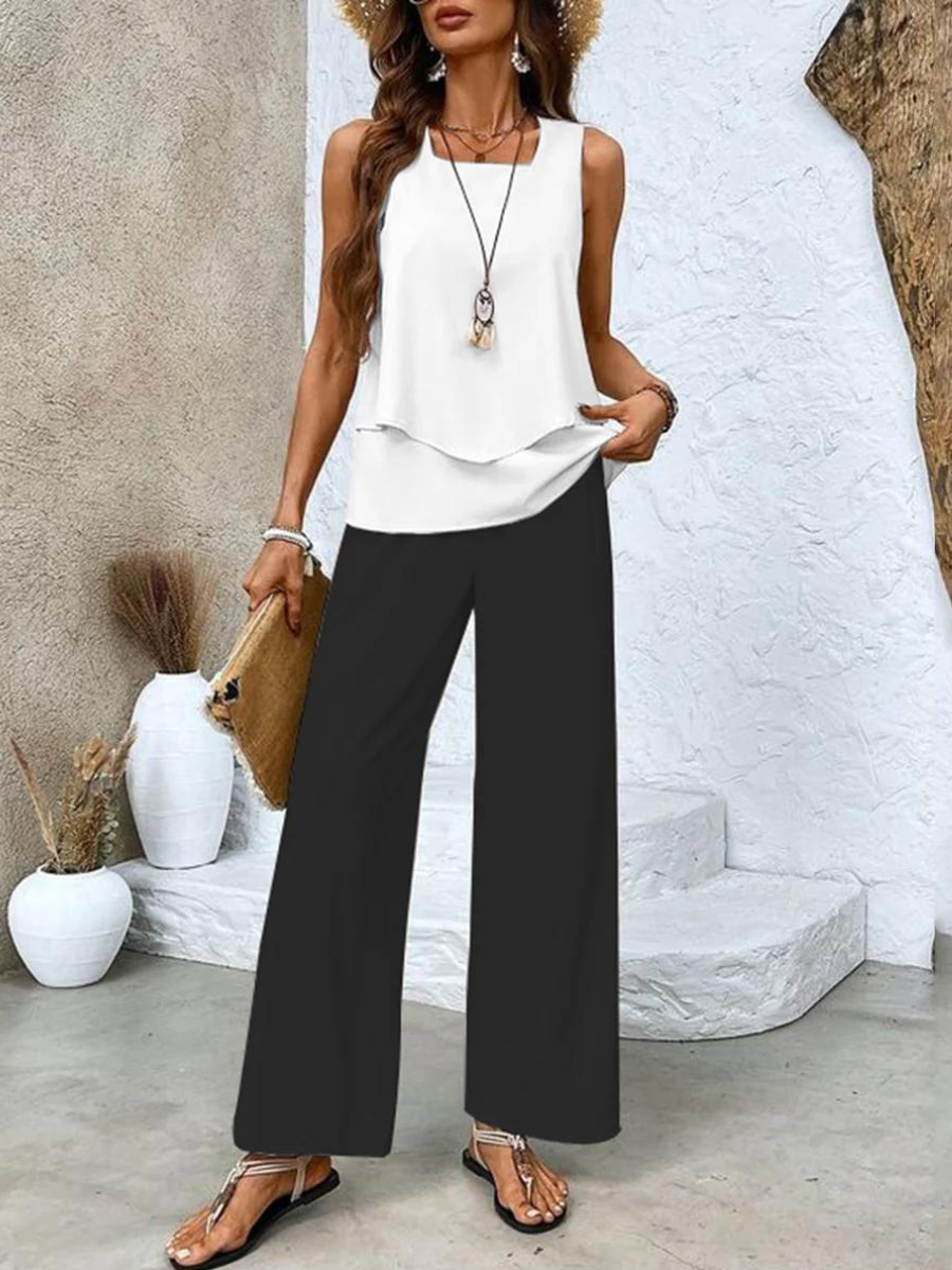 Lisa | Stylish Floral Top and Trouser Set