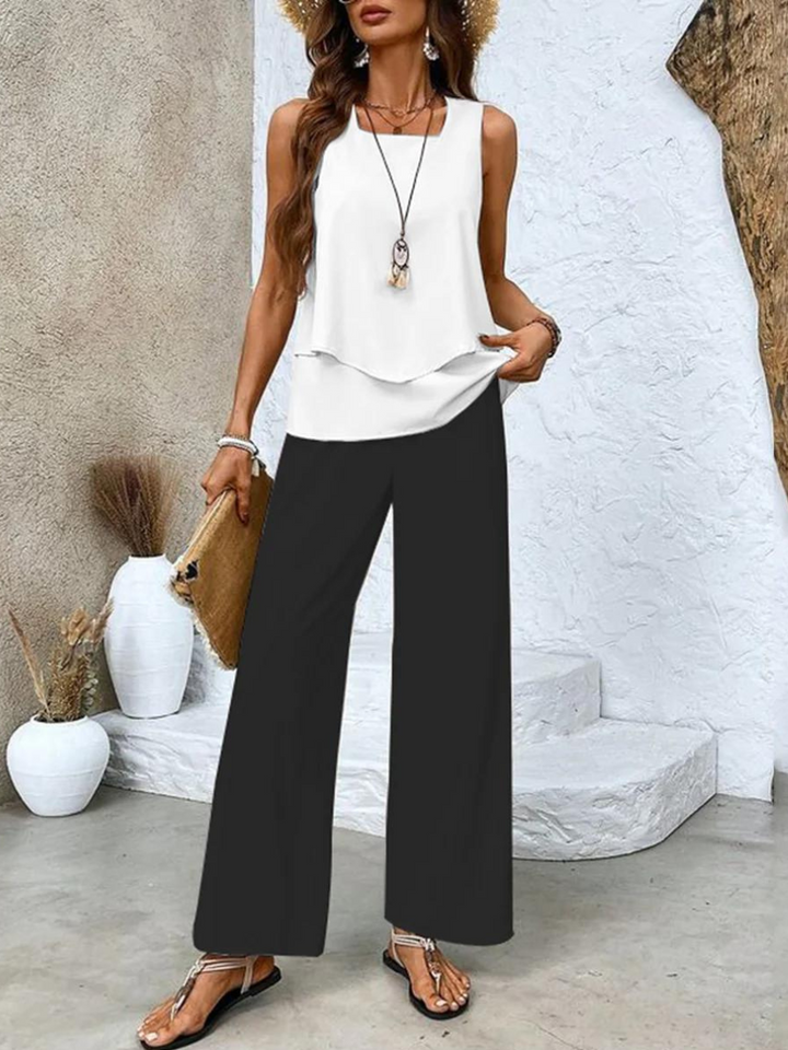 Lisa | Stylish Floral Top and Trouser Set