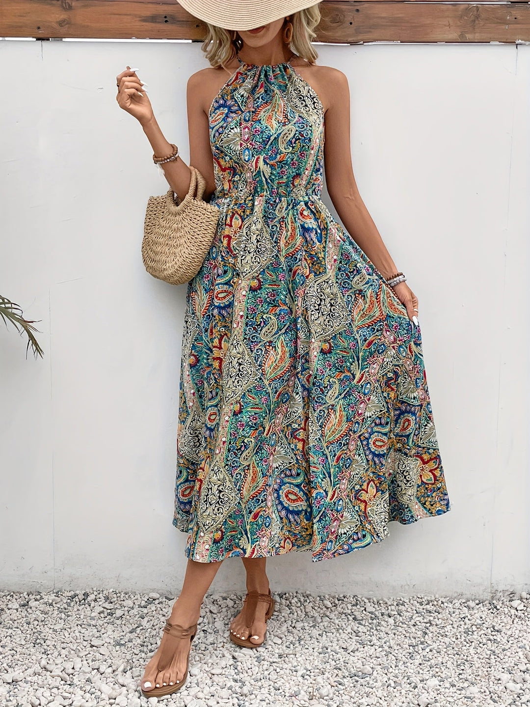 Billabri | elegant paisley print dress