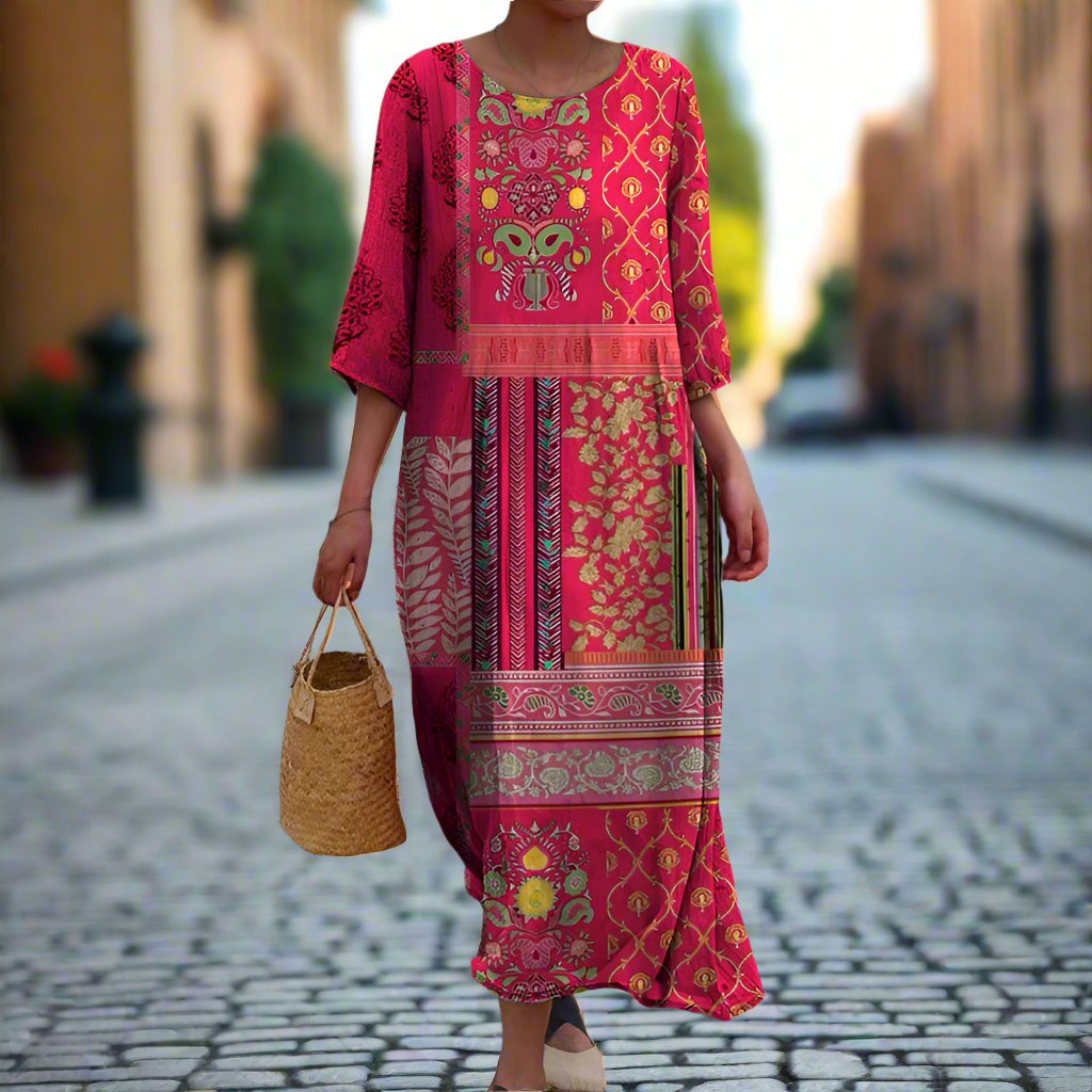 Adeline | Flowy Ethnic Dress