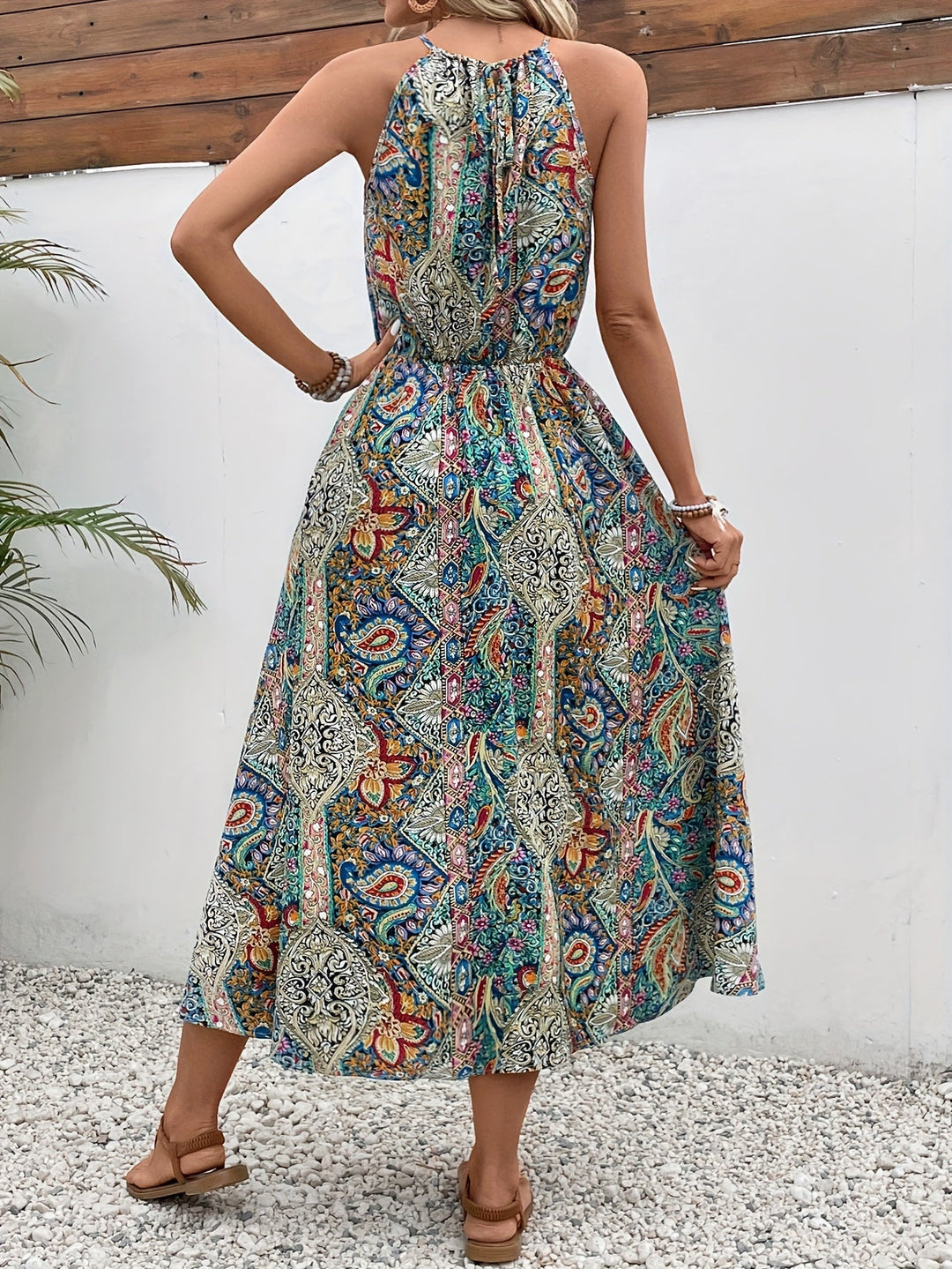 Billabri | elegant paisley print dress