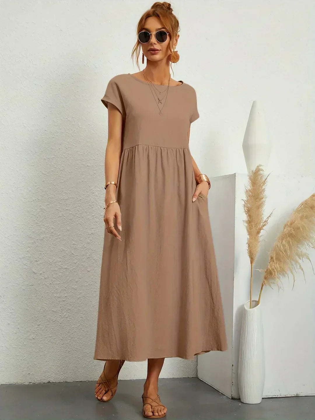 Ayla™ | Lightweight, soft cotton dress with pockets