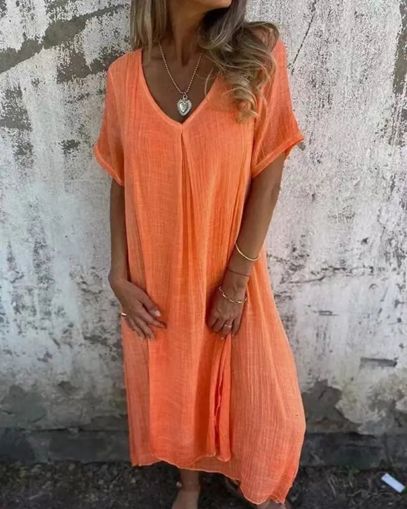 Gina | Stylish V-neck loose dress