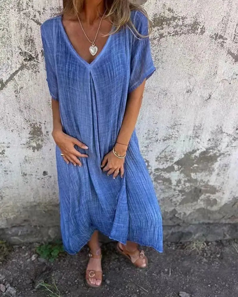 Gina | Stylish V-neck loose dress