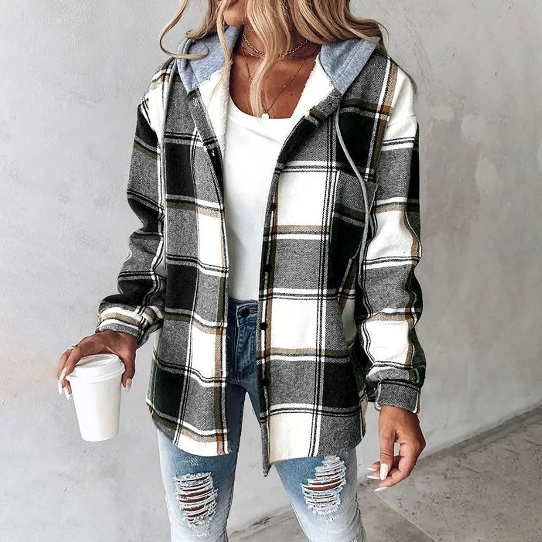 Lauren™ | Women's check button placket jacket