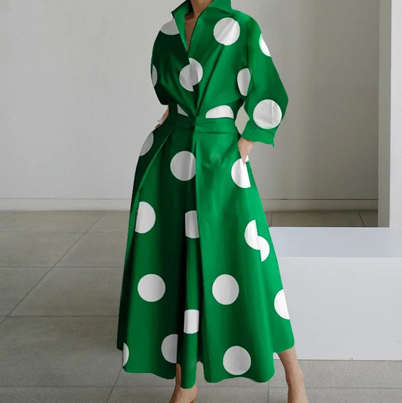 Green - white dots / 2XL