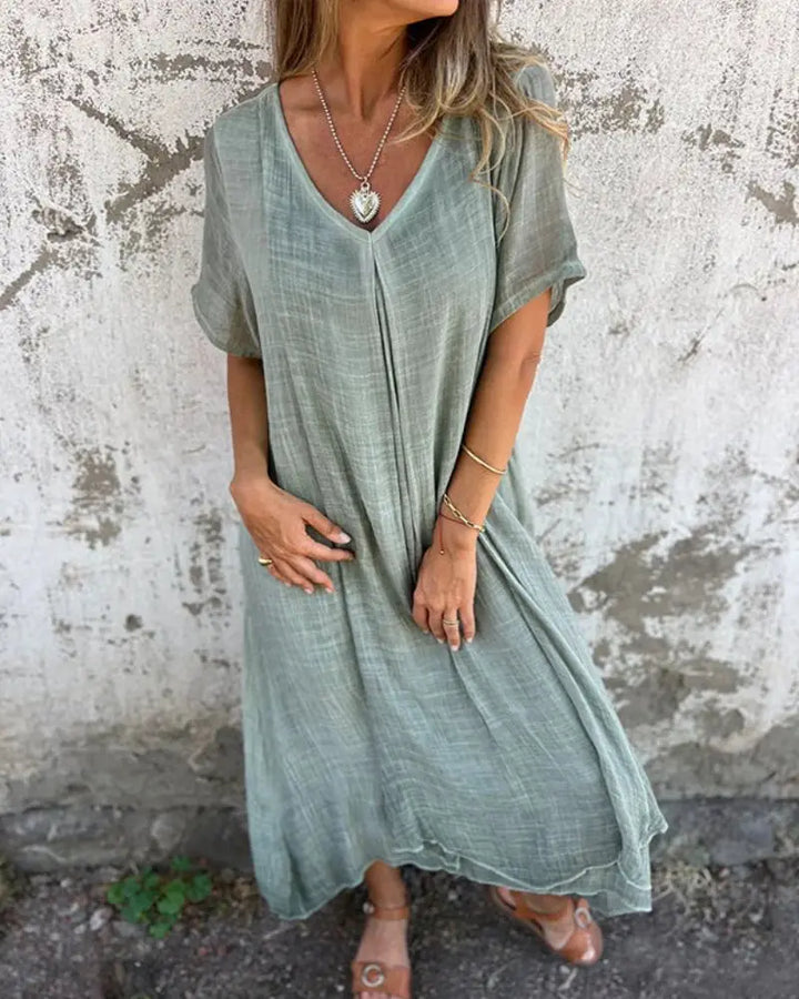 Gina | Stylish V-neck loose dress