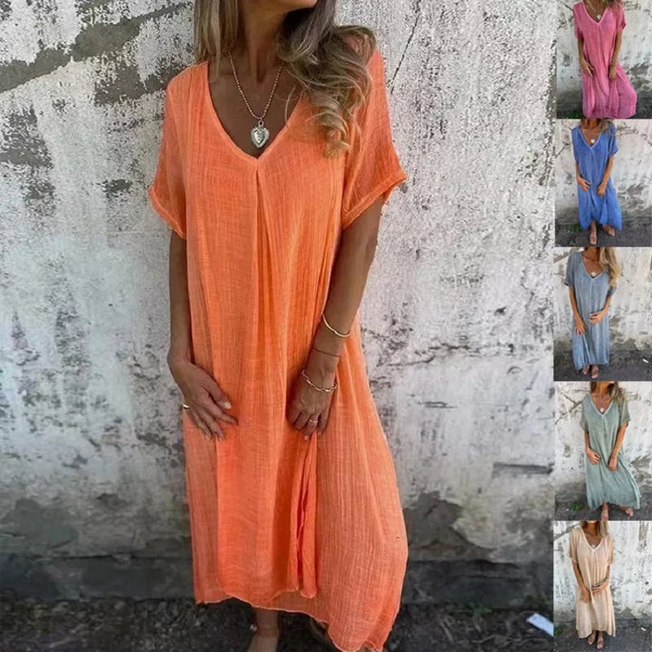 Gina | Stylish V-neck loose dress