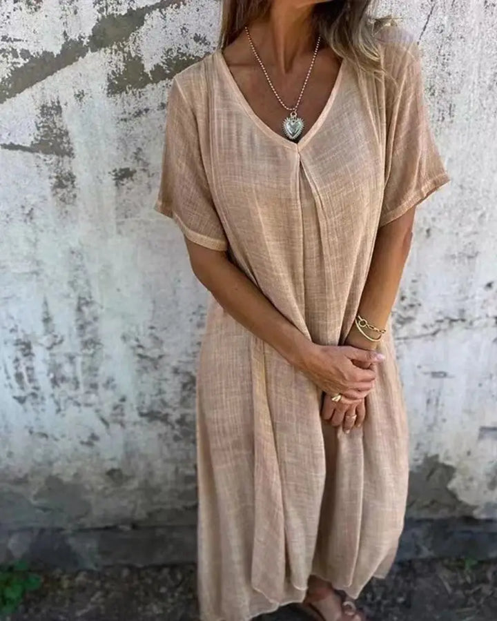 Gina | Stylish V-neck loose dress