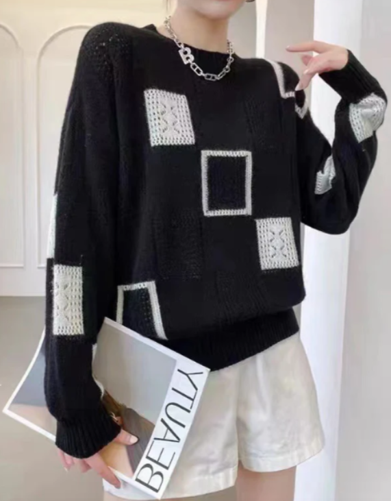 Rosie | Trendy Patchwork Sweater