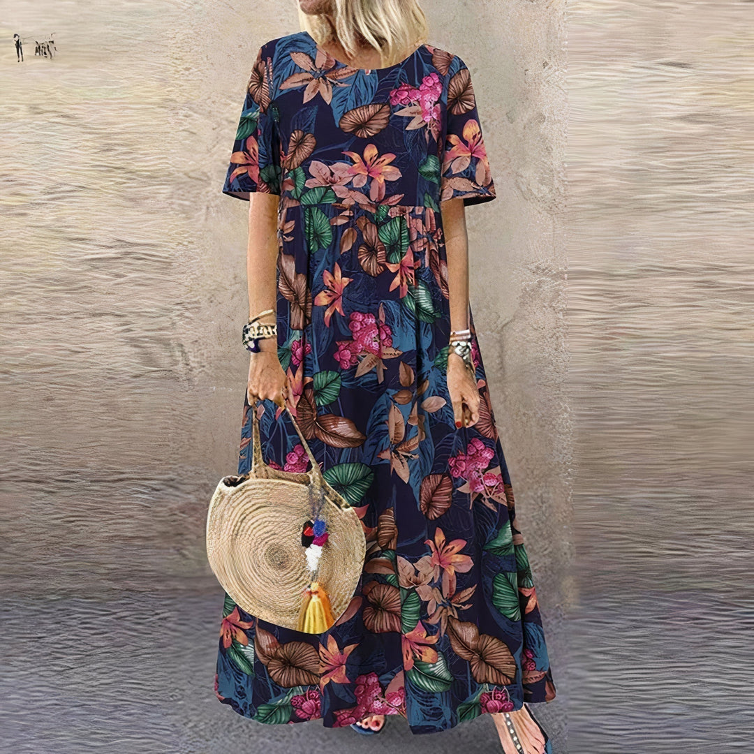 Isla | elegant comfortable floral dress