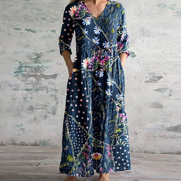 Regina™ | Patchwork Bloom Maxi Dress