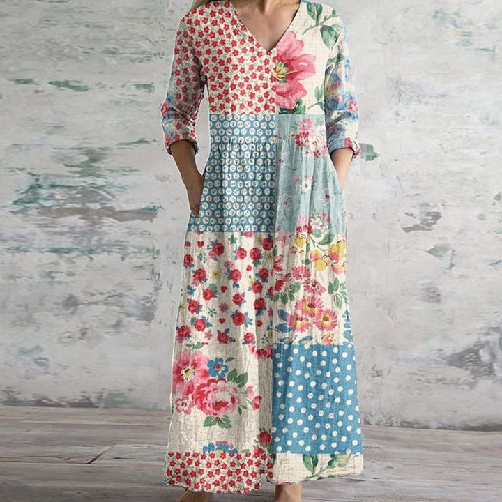 Regina™ | Patchwork Bloom Maxi Dress