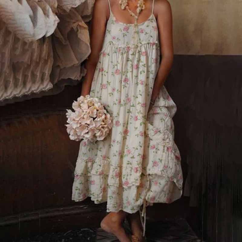 Barbara | Flower Maxi Dress