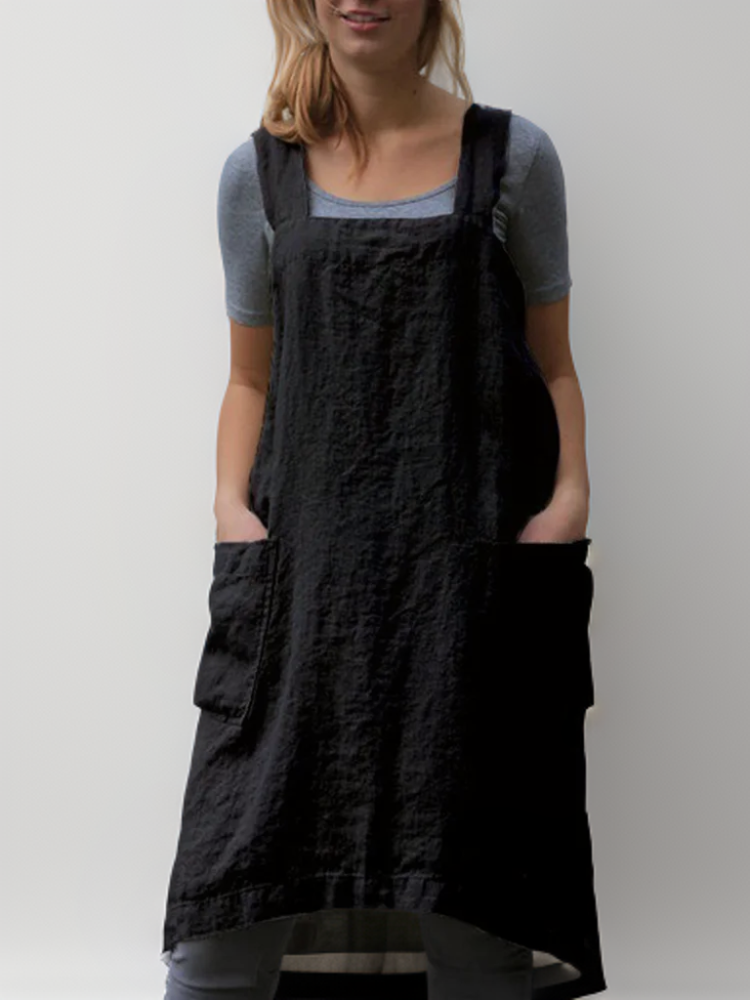 Laura | Simple apron with crossed back straps