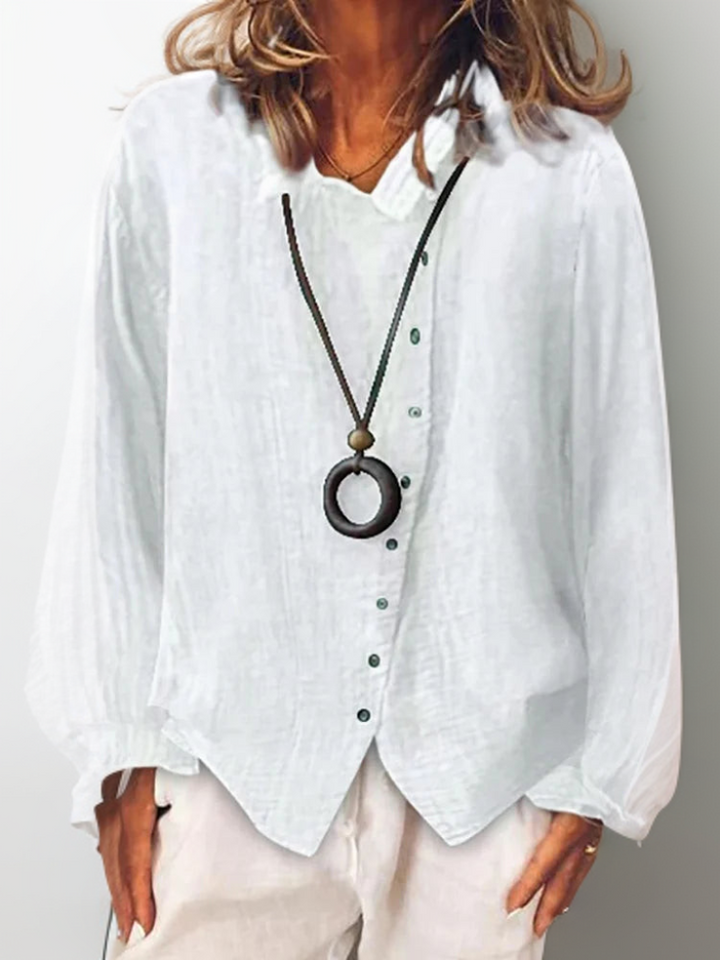 Olivia┃Long sleeve shirt with buttons