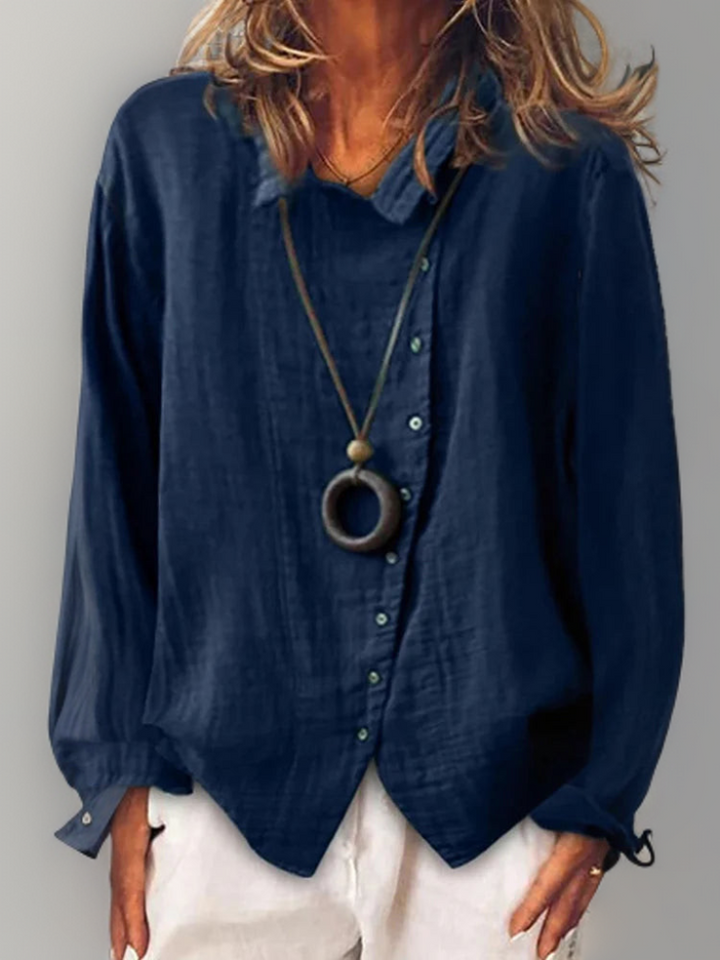 Olivia┃Long sleeve shirt with buttons